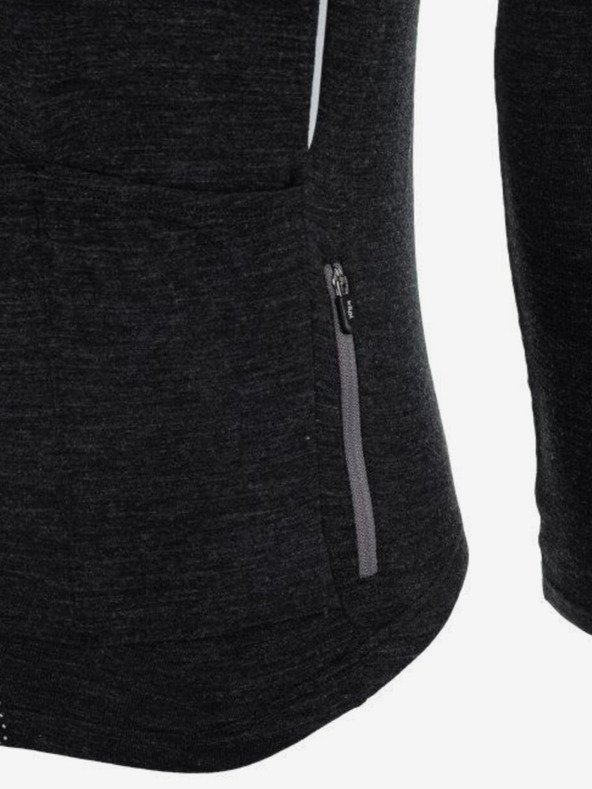 Kilpi Maglietta sportiva nera da uomo con cerniera Kilpi SONET