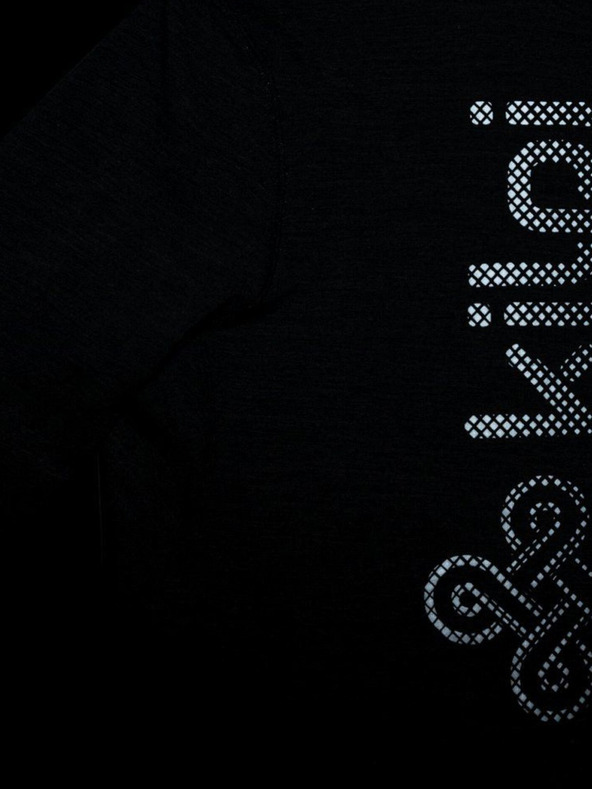 Kilpi Maglietta sportiva nera da uomo con cerniera Kilpi SONET