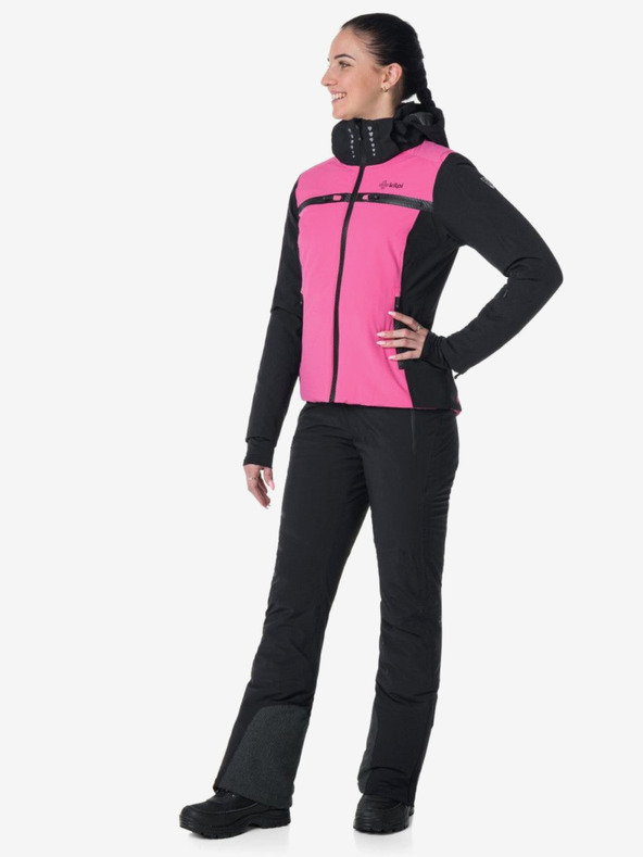 Kilpi Giacca da sci invernale da donna nera e rosa Kilpi HATTORI