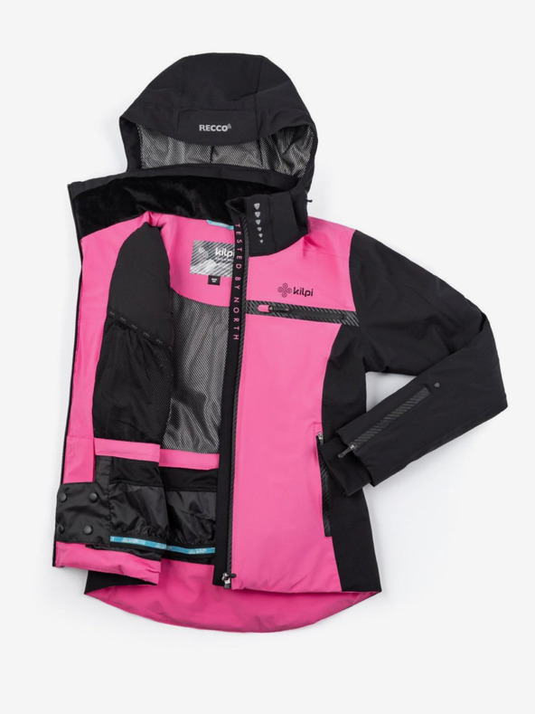 Kilpi Giacca da sci invernale da donna nera e rosa Kilpi HATTORI