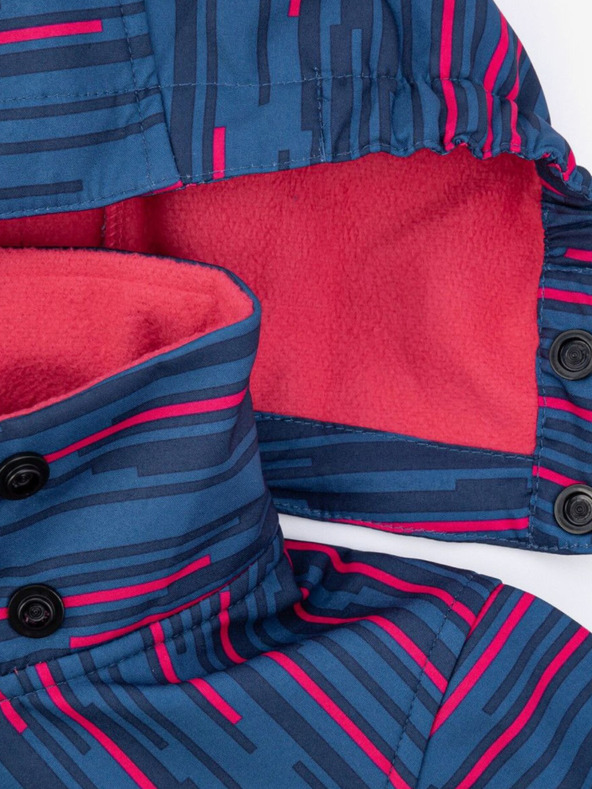 Kilpi Giacca softshell blu da bambina a fantasia Kilpi RAVIA