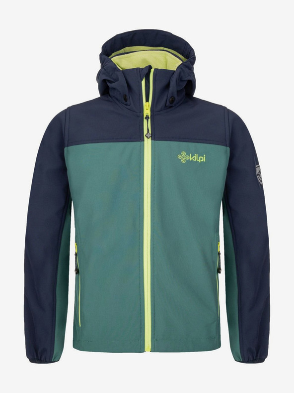 Kilpi Giacca softshell a righe da ragazzo color petrolio Kilpi RAVIO