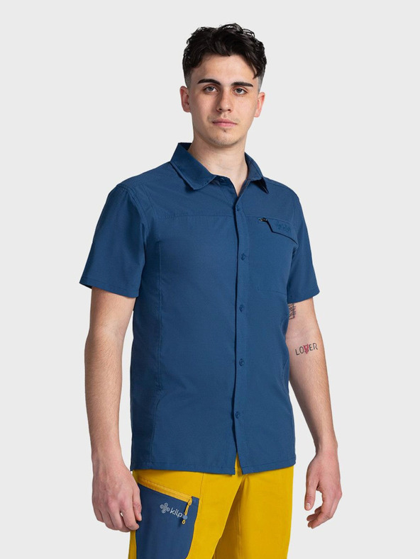 Kilpi Camicia sportiva a maniche corte da uomo blu scuro Kilpi BOMBAY