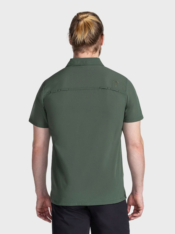 Kilpi Camicia sportiva a maniche corte da uomo verde scuro Kilpi BOMBAY