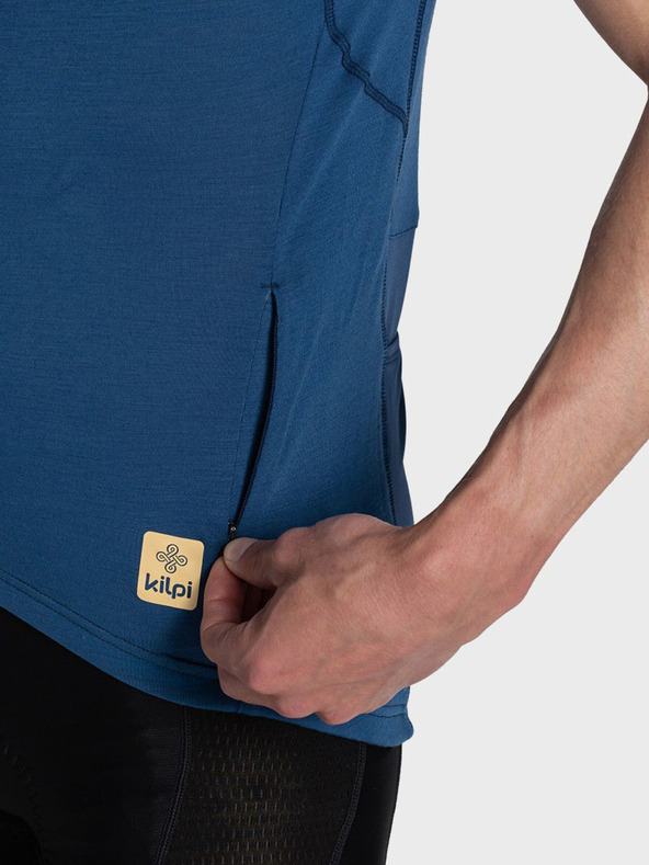 Kilpi Maglietta sportiva stampata da uomo blu scuro Kilpi PETRANA