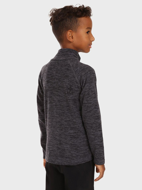 Kilpi Felpa in pile da bambino grigio scuro con cappuccio e zip Kilpi ALACANT