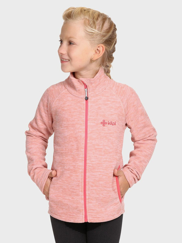 Kilpi Felpa con cappuccio in pile con cerniera rosa da bambina Kilpi ALACANT