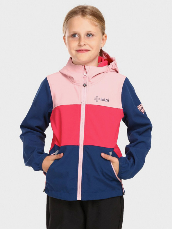 Kilpi Giacca softshell blu e rosa da bambina Kilpi RAVIA