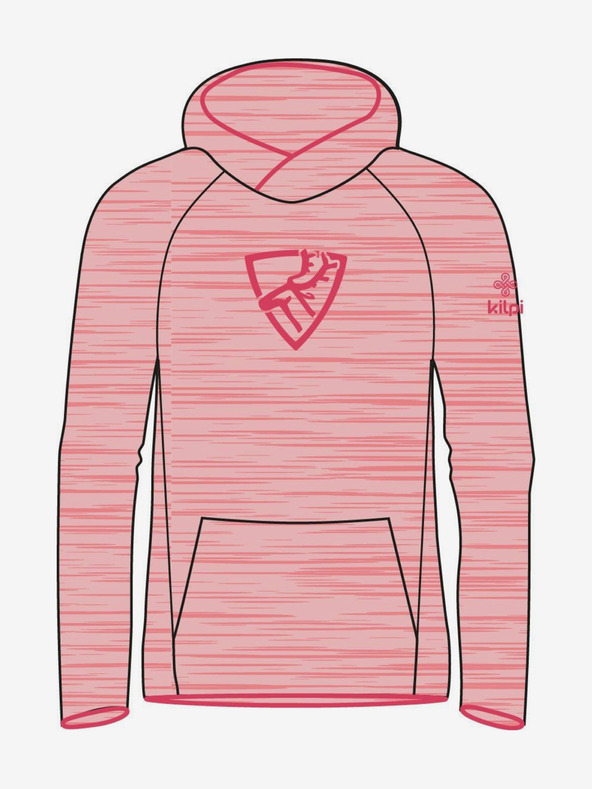Kilpi Felpa con cappuccio in pile rosa per bambina Kilpi FLOND