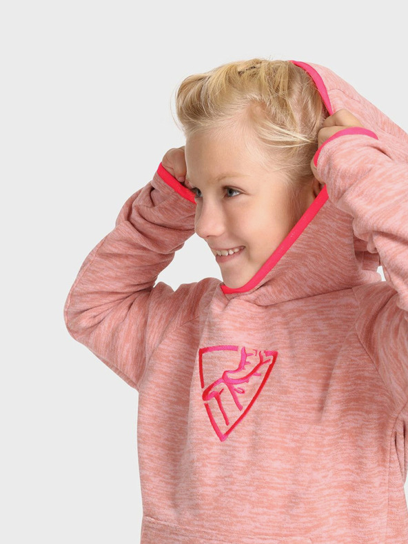 Kilpi Felpa con cappuccio in pile rosa per bambina Kilpi FLOND