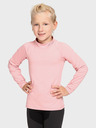 Kilpi Maglietta termica rosa chiaro da bambina con collo alto KILPI WILLIE