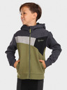 Kilpi Felpa con cappuccio e zip da bambino KILPI PREDA grigio-verde