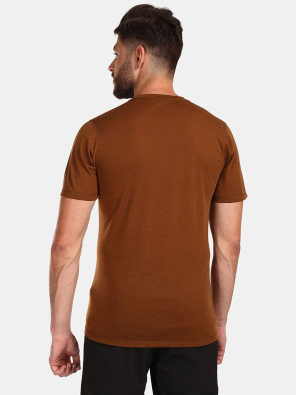 Kilpi T-shirt da uomo in lana merino marrone Kilpi SLOPER-M