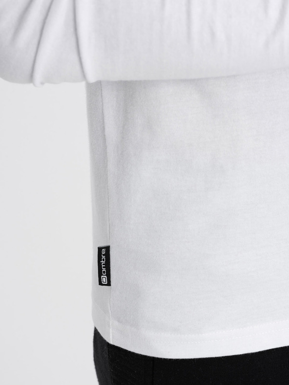 Ombre Clothing T-shirt bianca da uomo stampata Ombre Abbigliamento