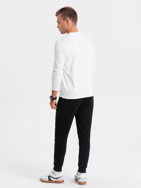 Ombre Clothing T-shirt bianca da uomo stampata Ombre Abbigliamento