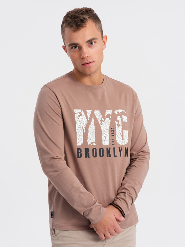 Ombre Clothing T-shirt marrone da uomo Ombre Clothing