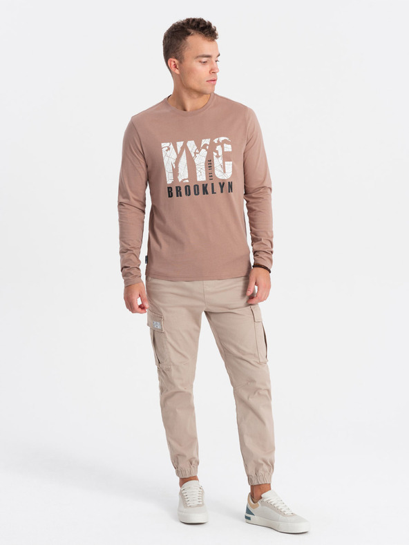 Ombre Clothing T-shirt marrone da uomo Ombre Clothing