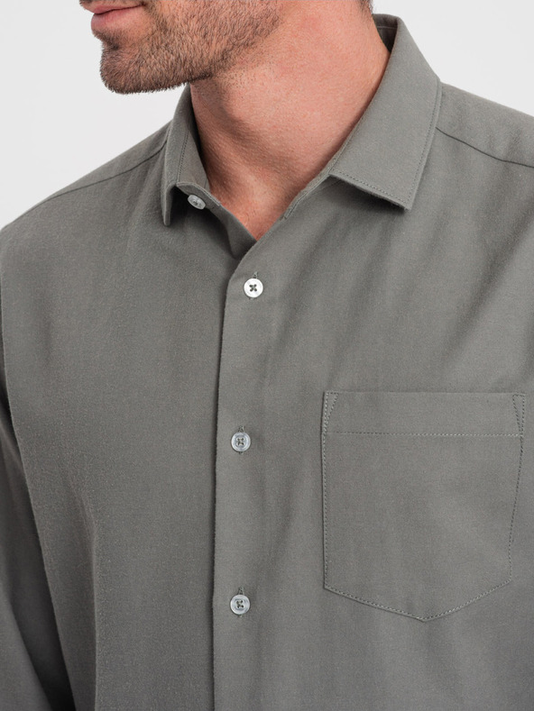 Ombre Clothing Camicia kaki da uomo Ombre Clothing