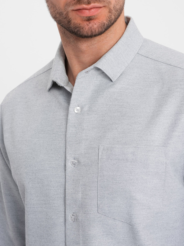 Ombre Clothing Camicia grigio chiaro da uomo Ombre Clothing
