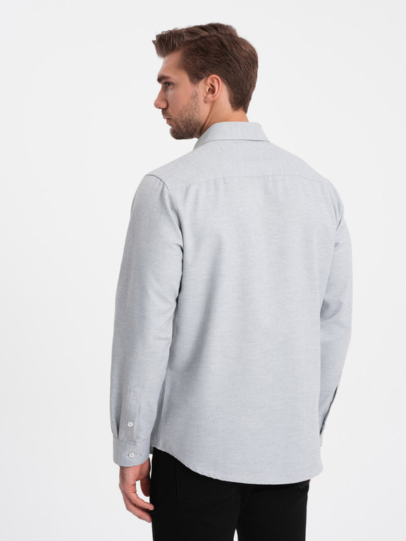 Ombre Clothing Camicia grigio chiaro da uomo Ombre Clothing