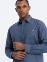 Ombre Clothing Camicia blu scuro da uomo Ombre Clothing