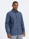 Ombre Clothing Camicia blu scuro da uomo Ombre Clothing