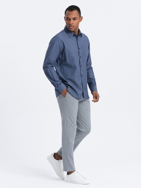 Ombre Clothing Camicia blu scuro da uomo Ombre Clothing