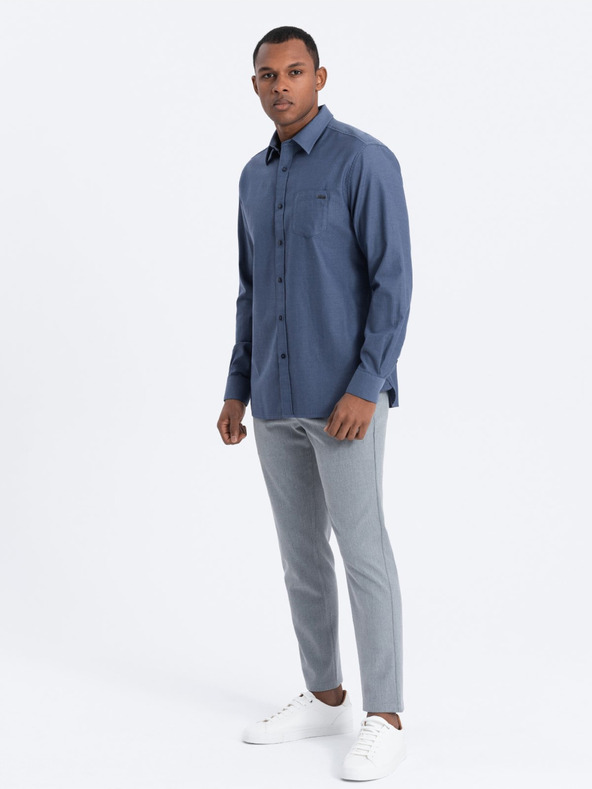 Ombre Clothing Camicia blu scuro da uomo Ombre Clothing