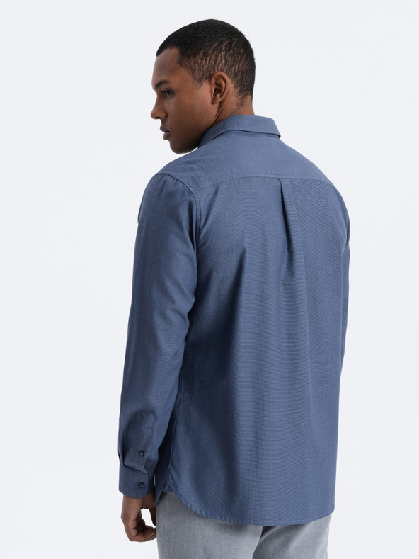 Ombre Clothing Camicia blu scuro da uomo Ombre Clothing