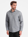 Ombre Clothing Camicia grigio chiaro da uomo Ombre Clothing