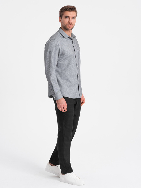 Ombre Clothing Camicia grigio chiaro da uomo Ombre Clothing