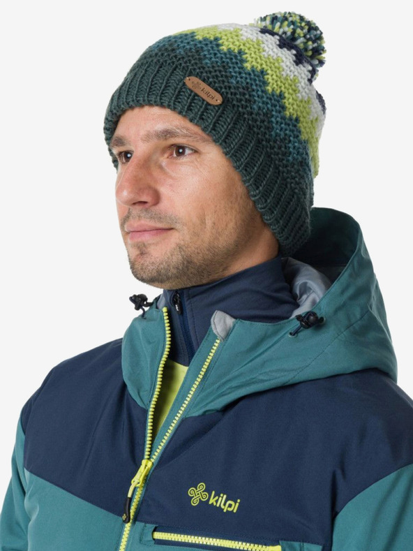 Kilpi Berretto invernale in maglia verde scuro da uomo Kilpi SKAL-M