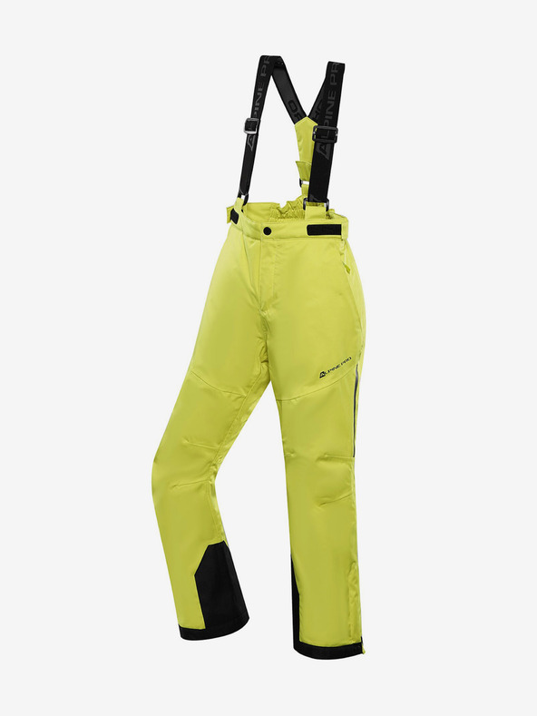 ALPINE PRO Pantaloni da sci da bambino verde chiaro con membrana ptx ALPINE PRO Osago