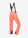 ALPINE PRO Pantaloni da sci arancioni da donna con membrana PTX ALPINE PRO Osaga