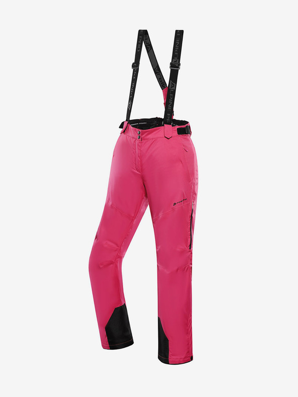 ALPINE PRO Pantaloni da sci da donna rosa scuro con membrana PTX ALPINE PRO Osaga