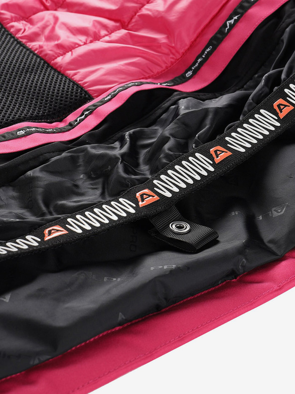 ALPINE PRO Giacca da sci da donna rosa scuro con membrana PTX ALPINE PRO Reamo