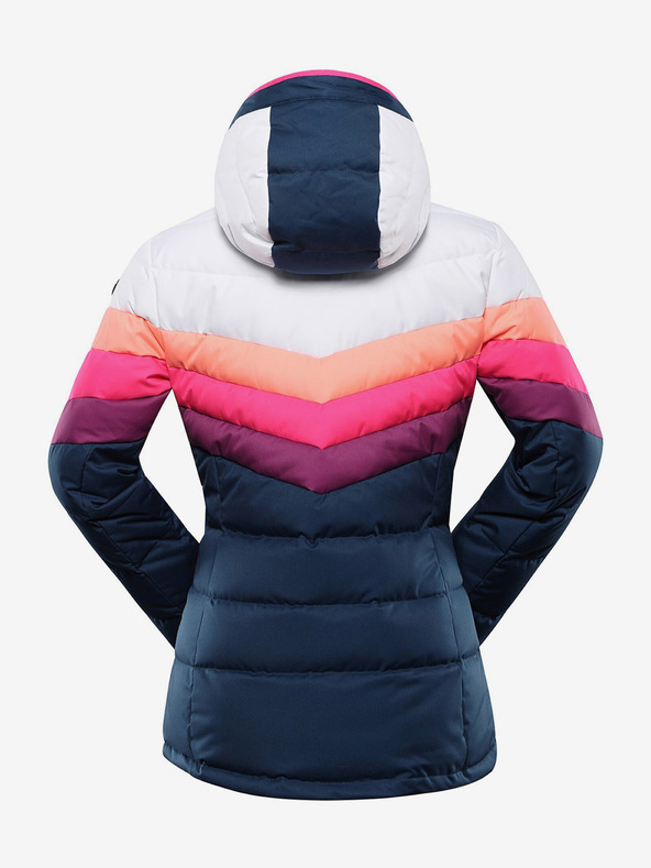 ALPINE PRO Piumino da donna blu e bianco con membrana PTX ALPINE PRO Feedra