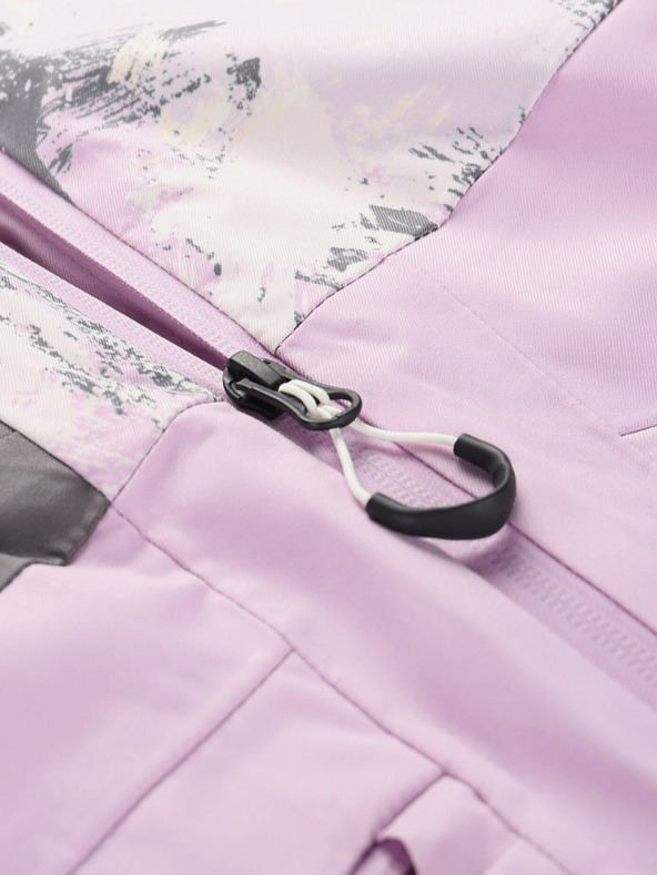 ALPINE PRO Giacca da sci da donna grigia e viola con membrana PTX ALPINE PRO Uzera