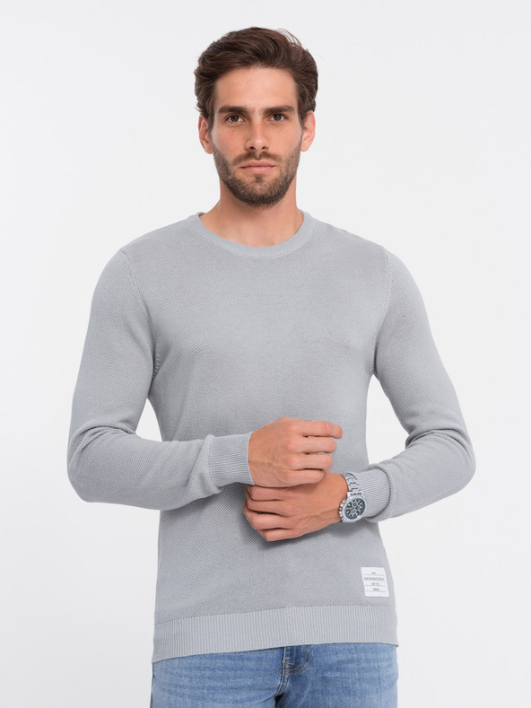 Ombre Clothing Maglione grigio chiaro da uomo Ombre Clothing