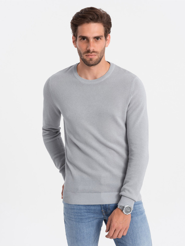 Ombre Clothing Maglione grigio chiaro da uomo Ombre Clothing
