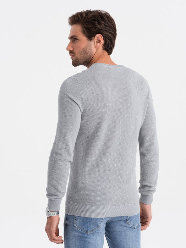 Ombre Clothing Maglione grigio chiaro da uomo Ombre Clothing
