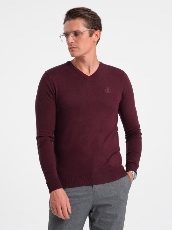 Ombre Clothing Maglione uomo bordeaux Ombre Clothing