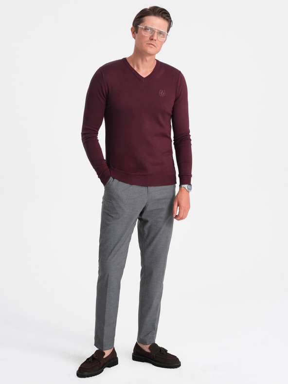 Ombre Clothing Maglione uomo bordeaux Ombre Clothing