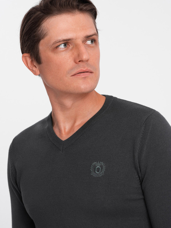 Ombre Clothing Maglione grigio scuro da uomo Ombre Clothing