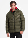 Ombre Clothing Giacca invernale trapuntata da uomo verde scuro Ombre Clothing