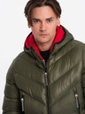 Ombre Clothing Giacca invernale trapuntata da uomo verde scuro Ombre Clothing