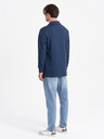 Ombre Clothing Felpa con collo basic blu scuro da uomo Ombre Clothing