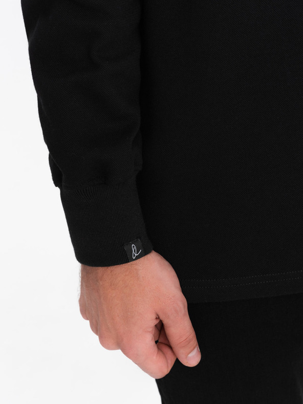 Ombre Clothing Felpa con collo basic da uomo nero Ombre Clothing