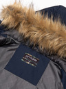 Ombre Clothing Giacca invernale da uomo blu scuro con pelliccia sintetica Ombre Clothing Alaskan