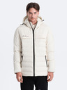Ombre Clothing Giacca invernale trapuntata da uomo crema Ombre Clothing